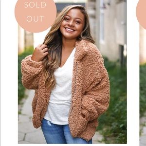 Tan Sherpa Jacket